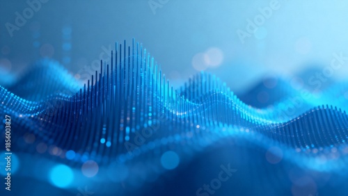 Blue digital wave pattern