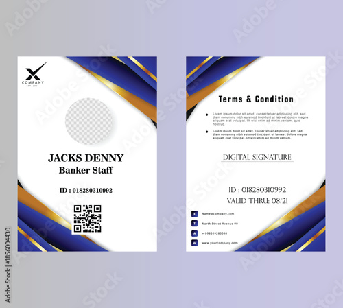 Simple design mockup name and id card 9