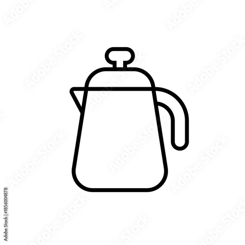 Vertical flat icon of teapot pouring tea into cup