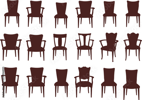 Vector silhouette collection of summer beach and ocean water sports activities including surfing, swimming, volleyball, paddle boarding, windsurfing, jet skiingVector silhouett