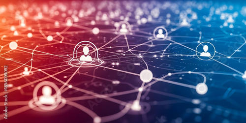 Abstract social media digital communication network