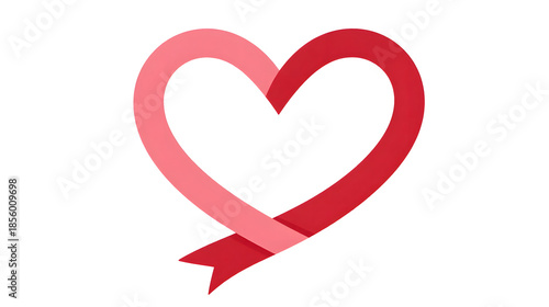 Elegant love ribbon, red ribbon