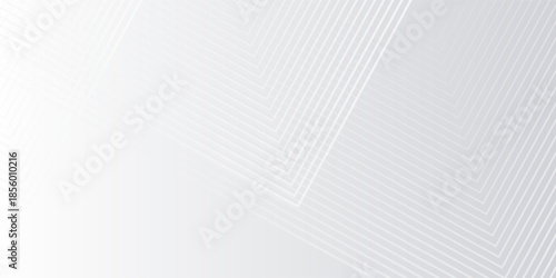 Minimalist gray background with geometric lines. The gray background features a smooth texture with subtle gray gradient and white lines. Geometric pattern background vector. White background.