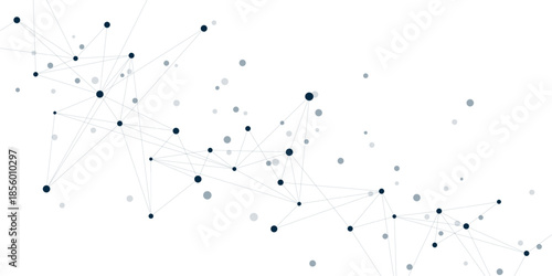 Abstract global network connection with connecting dots and lines. Big data visualization. Internet technology and science background. Vector