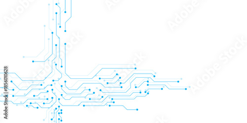 Technology texture with digital circuit board background. AI semiconductor and computer processor concept. Vector