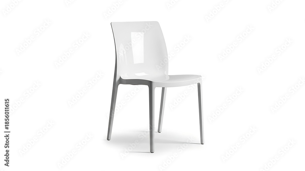 Fototapeta premium white chair isolated on white