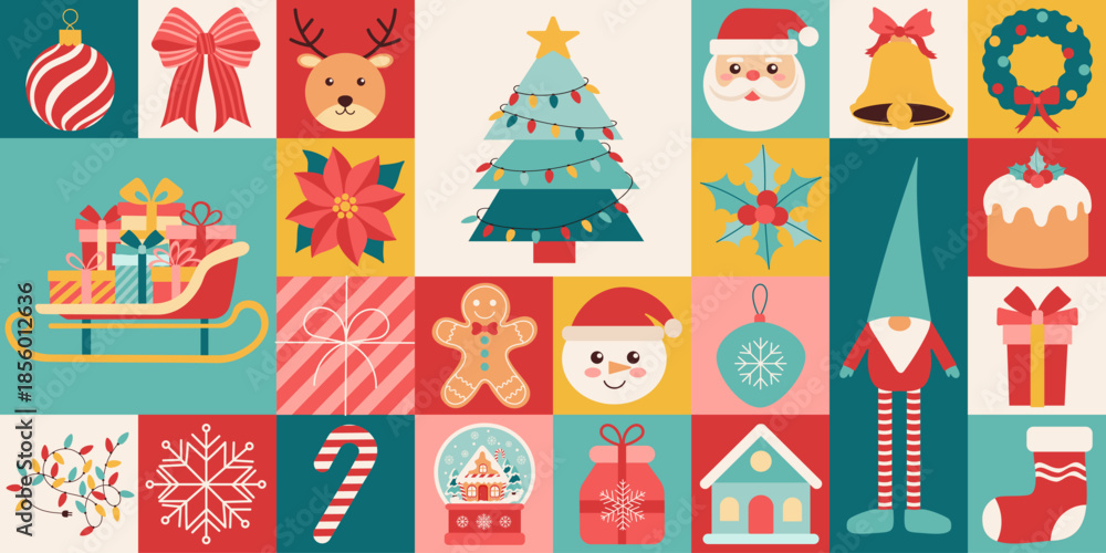 Fototapeta premium christmasg pattern