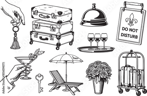 Luxury travel and hospitality elements collection