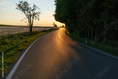 Tableau sur toile Summer sunset in the czech countryside