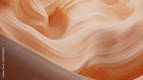 A close-up view of a textured surface with swirling lines and patterns in shades of peach and brown.