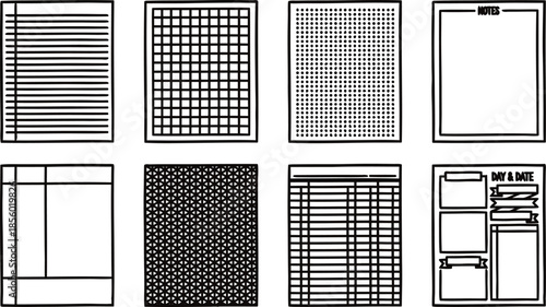 Set of Eight Unique Patterned Frame Designs