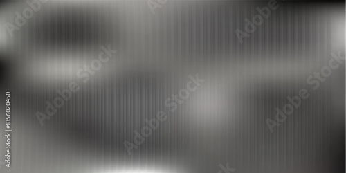 Vertical glass ripple fractal distortion with smoky monochrome gradient and abstract wave blur. Soft luminous texture with moody light streaks, vector illustration