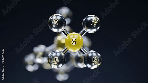 Sulfur Hexafluoride Molecular Structure Chemical Formula Science