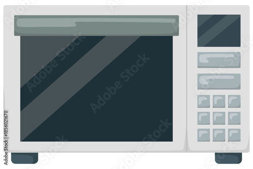 シンプルな電子レンジのイラスト ベクター素材
