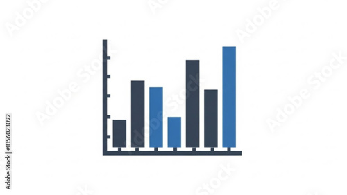 A bar graph displaying statistical data with varying bar heights and colors on a plain background