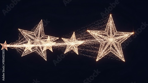 Sparkling stars shining brightly in the dark night sky