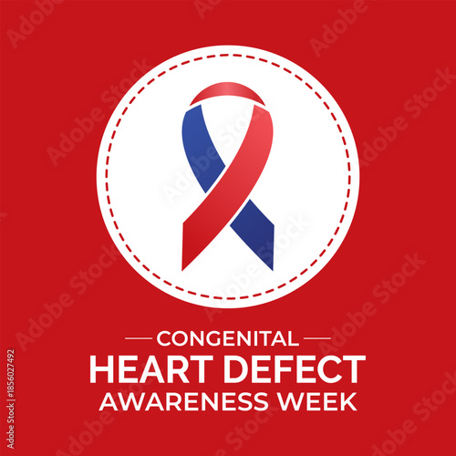 Congenital Heart Defects Awareness Week observed in February. Medical holiday concept background suitable for banners, posters, cards, and placards with clear text space and standard color palette.