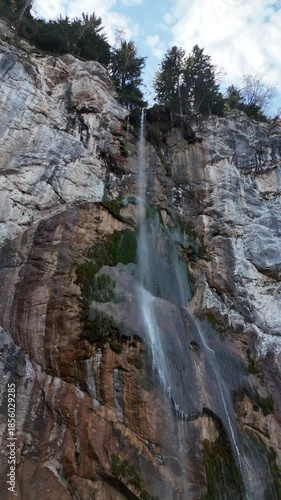 Aerial View of Skakavac Waterfall near Sarajevo, Bosnia and Herzegovina