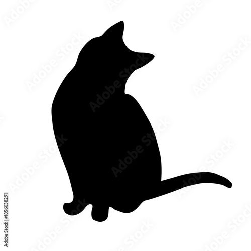 black cat silhouette illustration 