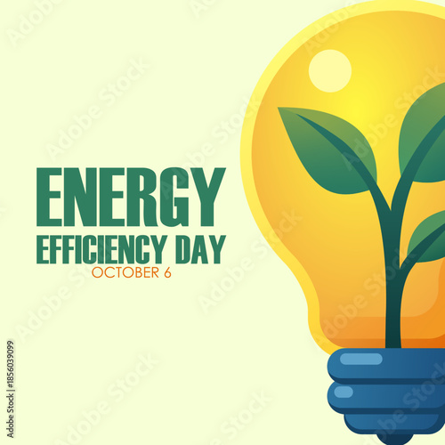vector graphic of Energy Efficiency Day ideal for Energy Efficiency Day celebration