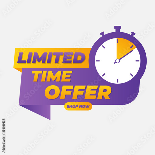 Urgent special deal tag design. Limited-time offer label for marketing campaign, discount advertisement, and online trade.