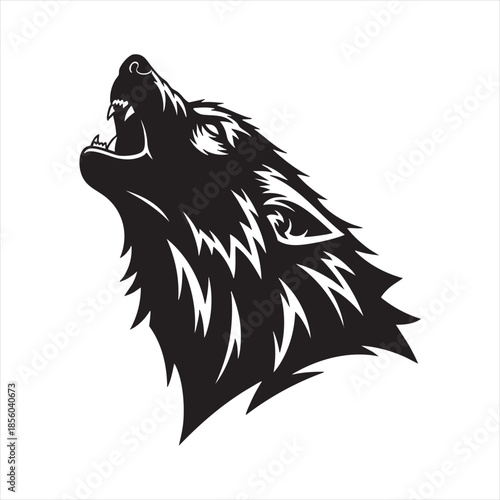 Firefly_Imagen_A black silhouette of a werewolf 125196 uDC