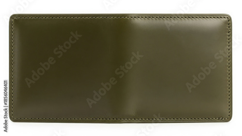 Wallpaper Mural Olive green leather wallet interior isolated on white background Torontodigital.ca