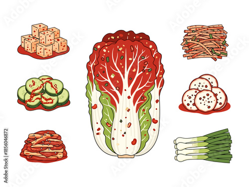 Fermented Cabbage and Vegetables Assortment for Asian Cuisine