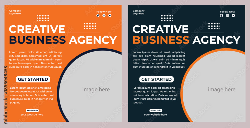 Naklejka premium business social media post design and Vector illustration template