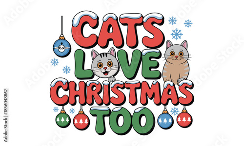 Christmas Cat EPS Design