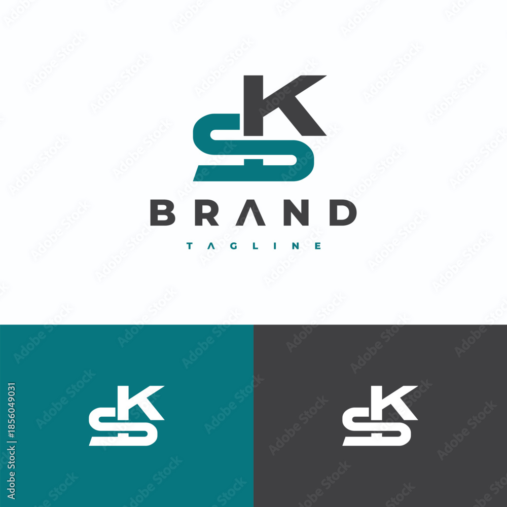 Obraz premium monogram letter SK logo
