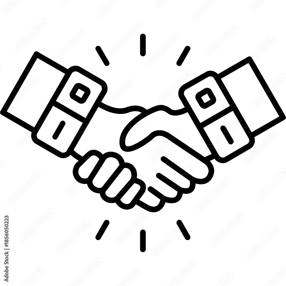 Obraz premium Handshake Outline Icon