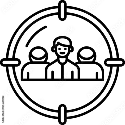 Target Audience Outline Icon