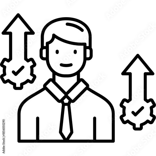 Self Improvement Outline Icon