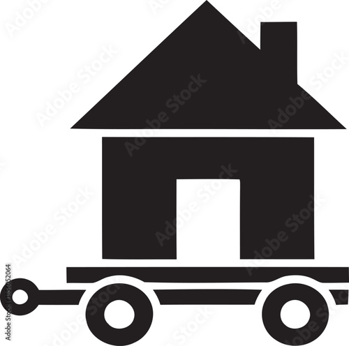 Mobile Home Icon Representing Relocation and Property Movement