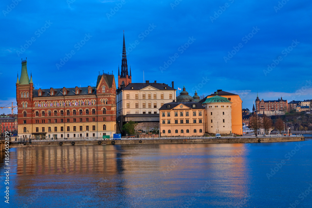Obraz premium Sweden Stockholm city view on a sunny summer day