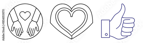 Simple Love and Support Icons