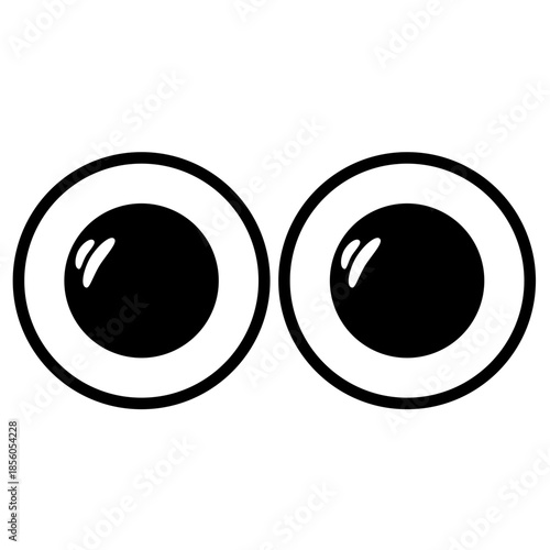 Cartoon eye icon illustration 
