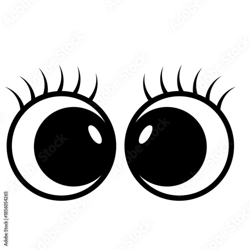  Cartoon eye icon illustration 