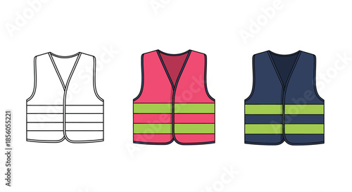 Safety Vests with Reflective Strips for High Visibility
