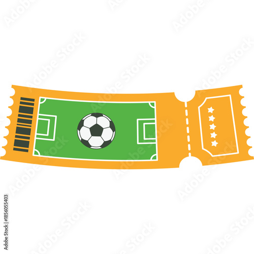 Football Ticket Illustration
