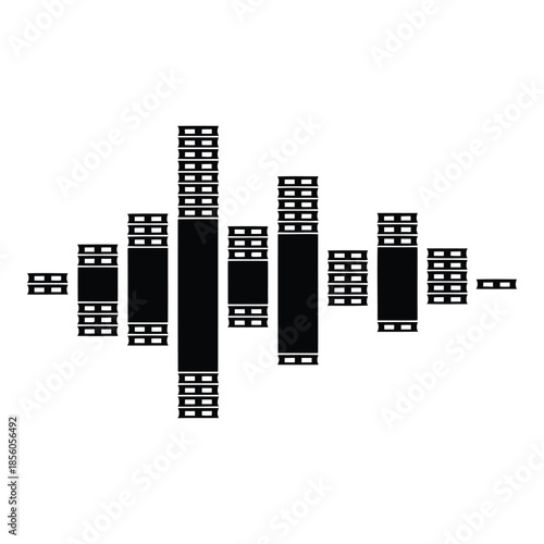 Complex circuit board layout isolated on white background, Vector