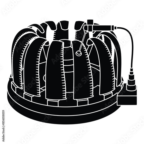 Advanced massage device isolated on white background, Vector