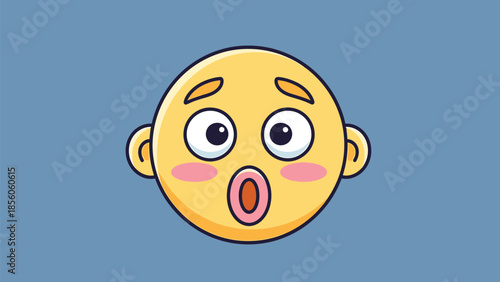 Astonished baby face with wide eyes and open mouth expressing surprise and shock.