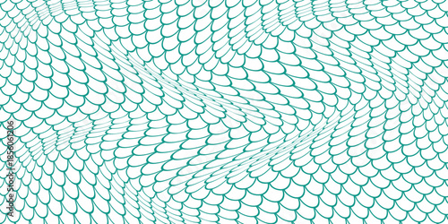 simple teal fish scale wave pattern for banner poster background.