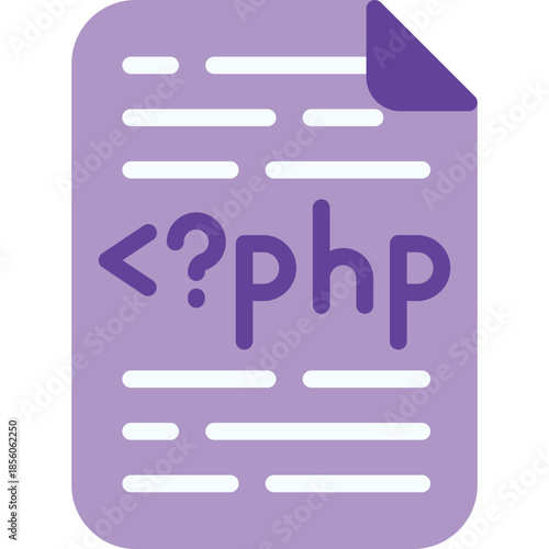 PHP Script Map vector icon. Coding and programming icon flat style. perfect use for logo, presentation, website, and more. Modern icon design color style 