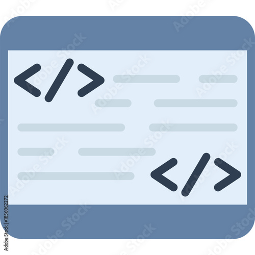 Programming vector icon. Coding and programming icon flat style. perfect use for logo, presentation, website, and more. Modern icon design color style 