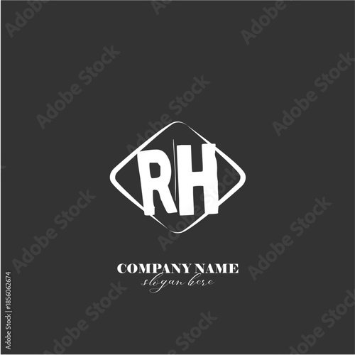 Vector RH illustration of a logo for a company background abstract