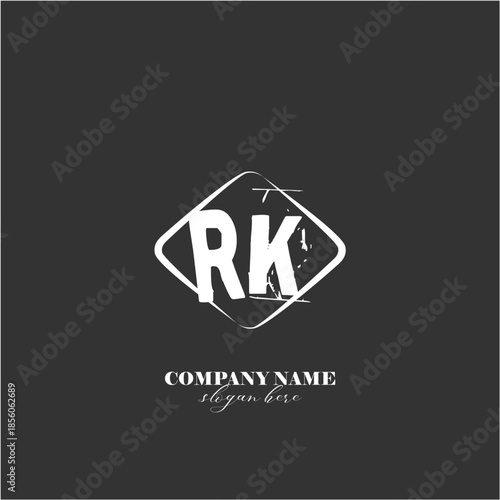 Vector RK illustration of a logo for a company background abstract