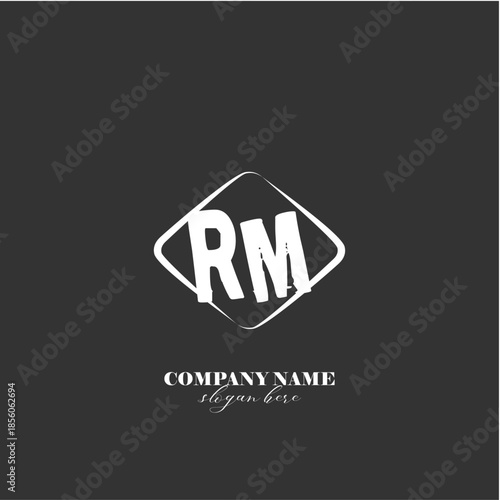 Vector RM illustration of a logo for a company background abstract
